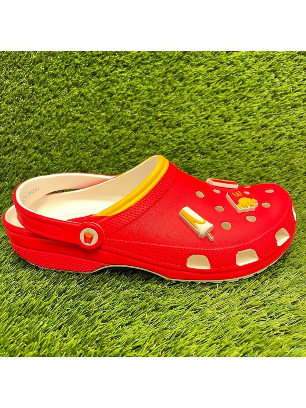 Crocs Classic Clog x McDonald's Mens Size 11 Red Beach Outdoor Slip On Sandals